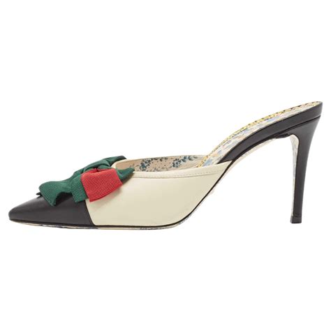 gucci sackville bow sandal|Gucci Women's Sackville Leather Bow Slide Sandals.